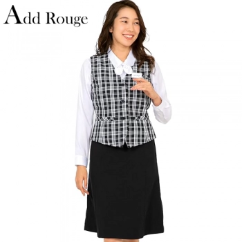 事務服セット Add Rouge タータンチェック（ブラック）