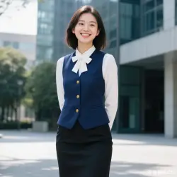 事務服コーディネート|ベスト+スカートスタイル