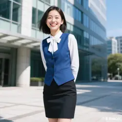 事務服コーディネート|ベスト+スカートスタイル