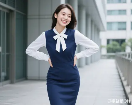 事務服のジャンパースカートスタイル