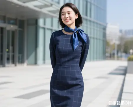 事務服のワンピーススタイル