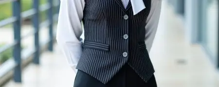 事務服ベスト前ポケットの種類(デザインポケット(飾りポケット))