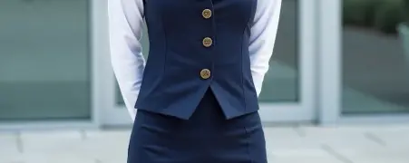 事務服ベスト前ポケットの種類(ポケットなし)