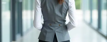 事務服ベスト背ベルトの種類(固定バッグベルト)